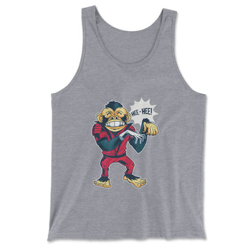 Dancing Monkey Jackson Men/Unisex Tank in Athletic Heather color